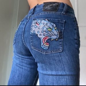 Ed Hardy Jeans Leopard pockets